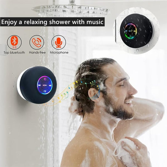 🎄Bathroom Waterproof Wireless Bluetooth Speakers with LED Light