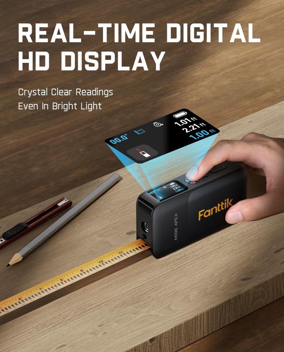 2-in-1 Digital Tape & Laser Measuring Tool | High-Precision Smart Distance Meter