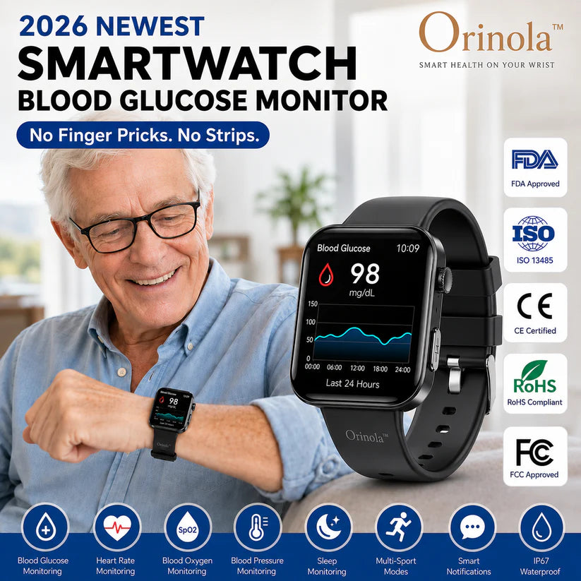 🔥Launch Special: 83% OFF💎2026 Edition Orinola™ PulseMax – Non-Invasive Glucose Smartwatch with Fall Detection
