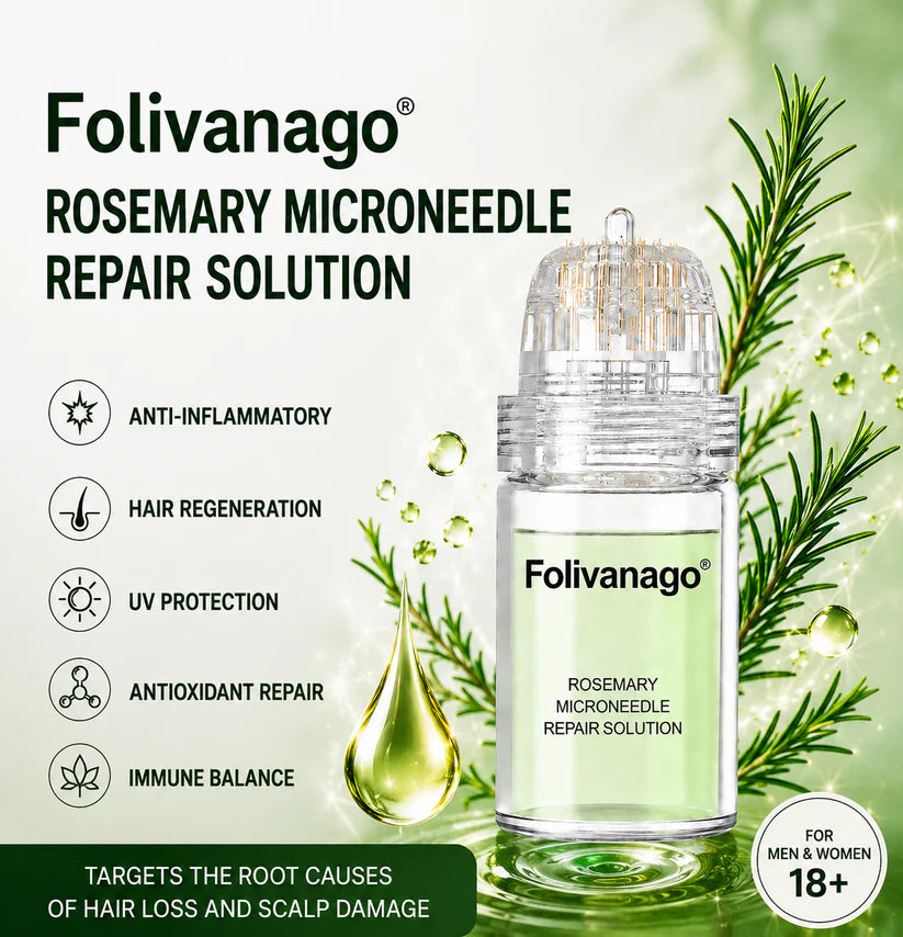 Folivanago® Rosemary Microneedle Repair Solution .Regrow Hair .Restore a Healthy Scalp