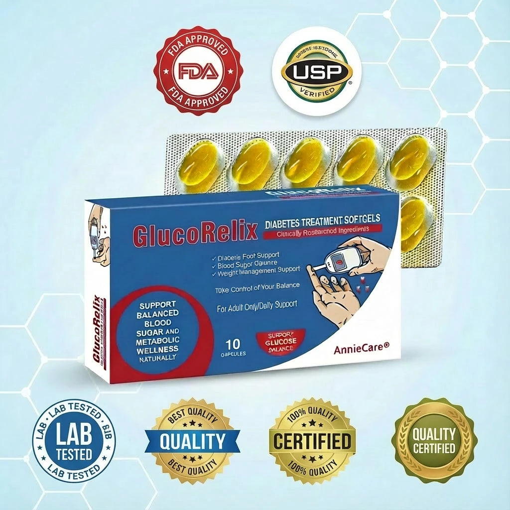 Official Store | AnnieCare® GlucoRelix Diabetes Treatment Softgels ✅ Diabetic Foot Relief – Glucose Metabolism Support – Weight Control – Relieve Leg Swelling & Varicose Veins