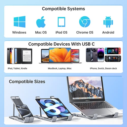 🏆Flash Sale⚡ 50K+ SOLD! Almost Gone-💥💻 8-in-1 USB-C Laptop Stand