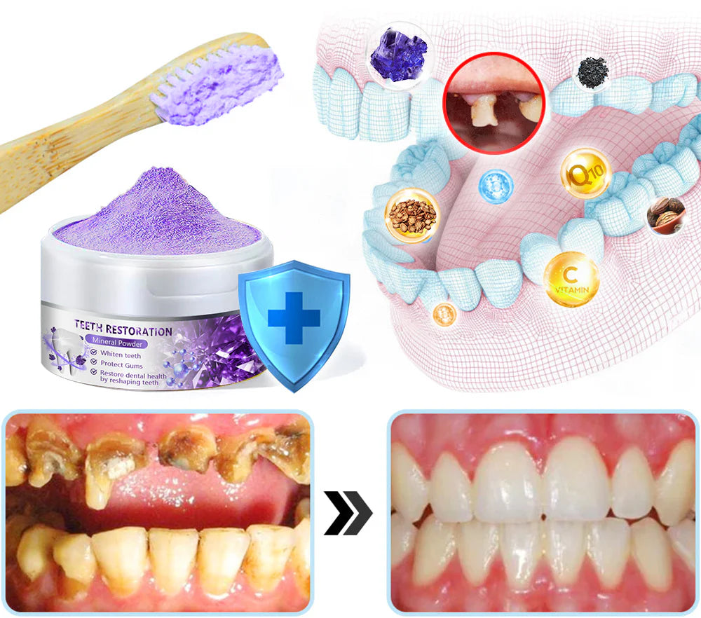 GarageLine™ TeethRestoration Mineral Powder👩‍⚕️🦷 (⏰𝐋𝐢𝐦𝐢𝐭𝐞𝐝 𝐭𝐢𝐦𝐞 𝐝𝐢𝐬𝐜𝐨𝐮𝐧𝐭 𝐋𝐚𝐬𝐭 𝟑𝟎 𝐦𝐢𝐧𝐮𝐭𝐞𝐬⏰)