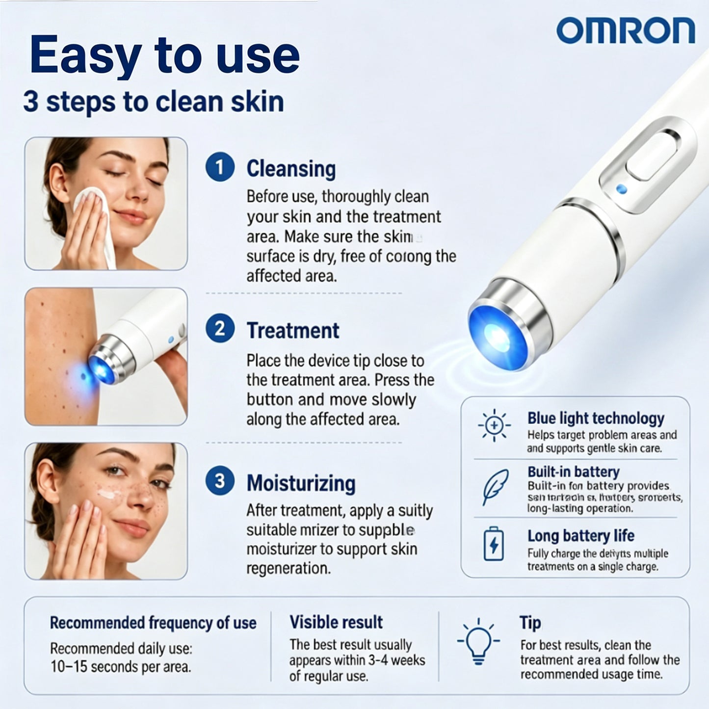 Omron™ 2026 next-generation multi-functional skincare pen—a professional solution for removing moles and imperfections. Non-invasive, pain-free technology for healthier, radiant skin. Made in the USA.