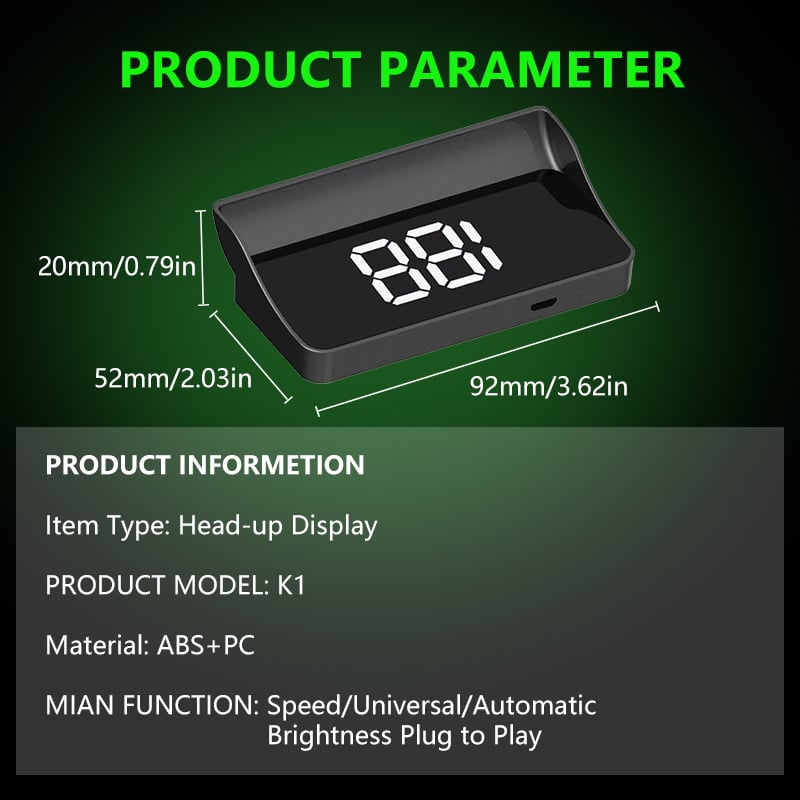 🚗 Head-Up Display Car GPS Digital Speedometer