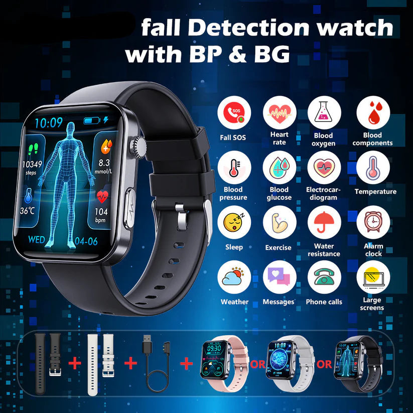 🔥Launch Special: 83% OFF💎2026 Edition Orinola™ PulseMax – Non-Invasive Glucose Smartwatch with Fall Detection