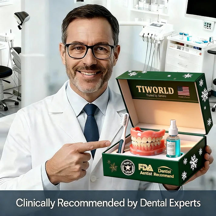 🎅CHRISTMAS HOT SALE-🏆Ends Today: 70% OFF! 🦷 Tiworld™ Custom-Fit Fully Functional Dentures for a More Confident Smile!