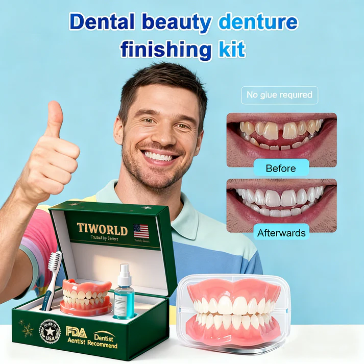 🎅CHRISTMAS HOT SALE-🏆Ends Today: 70% OFF! 🦷 Tiworld™ Custom-Fit Fully Functional Dentures for a More Confident Smile!