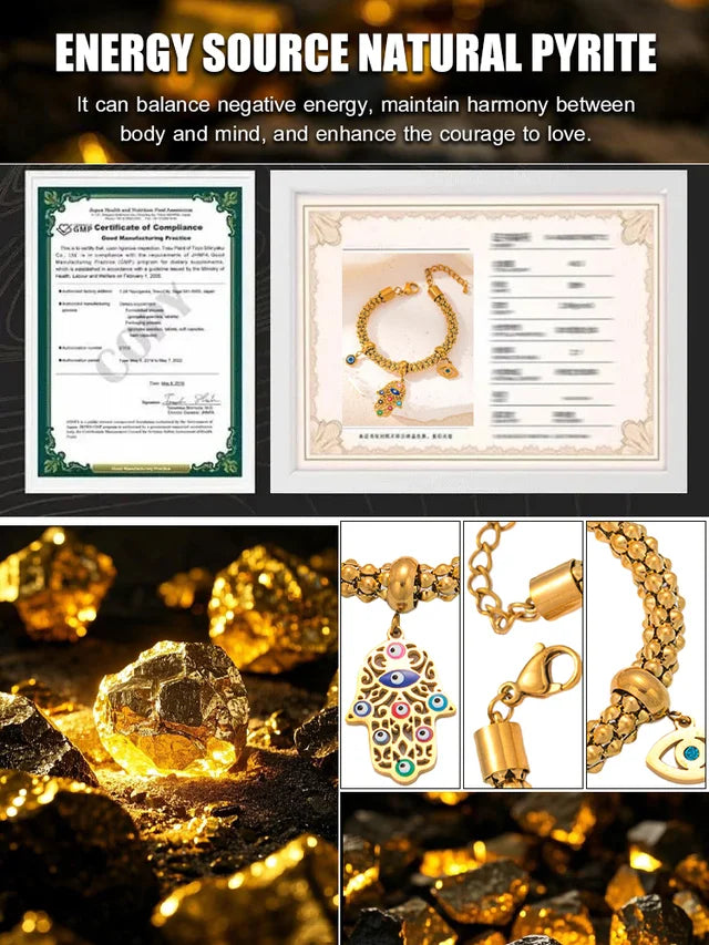 🤑[Wealth fortune protection code]💲 Fatima NINE-EYED DZI BEAD BRACELET