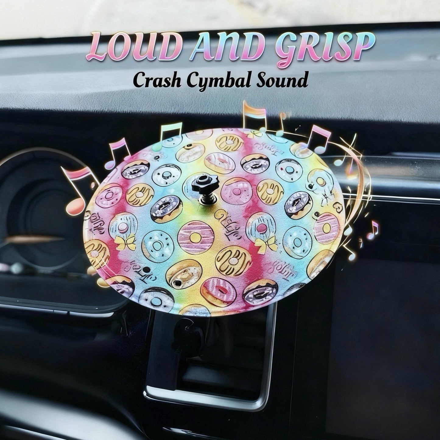 New Year Hot Sale  - Car Dashboard Drum Cymbal – Fun Accessory for Music & Rock Fans