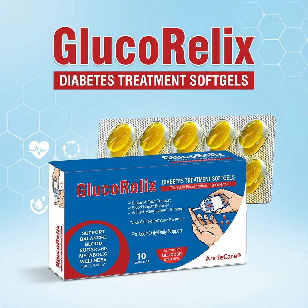 Official Store | AnnieCare® GlucoRelix Diabetes Treatment Softgels ✅ Diabetic Foot Relief – Glucose Metabolism Support – Weight Control – Relieve Leg Swelling & Varicose Veins