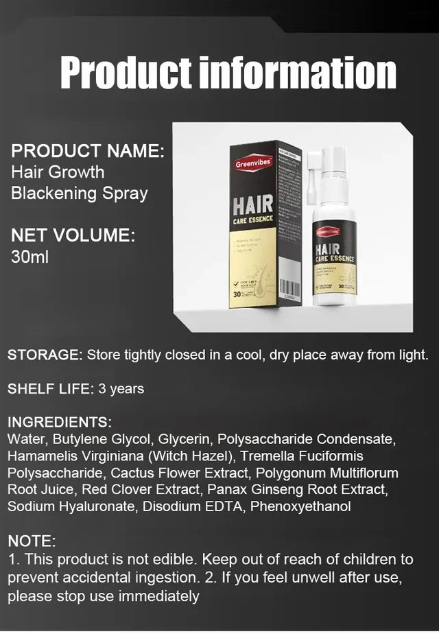 Hair Growth and Blackening Spray✨