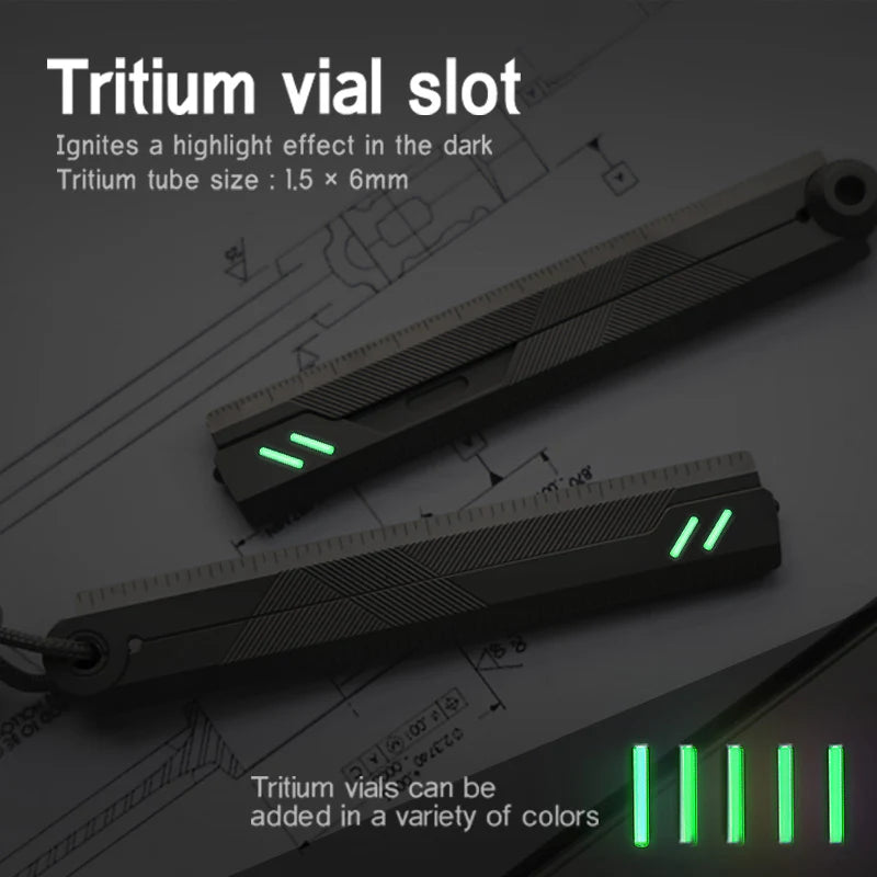 Titanium Multifunctional EDC Foldable Ruler