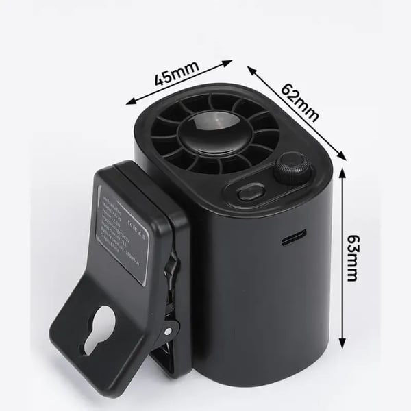 🔥🔥Car Clip On Fan with LED Display -360° Rotation, 100 Speeds Adjustable, USB Rechargeable
