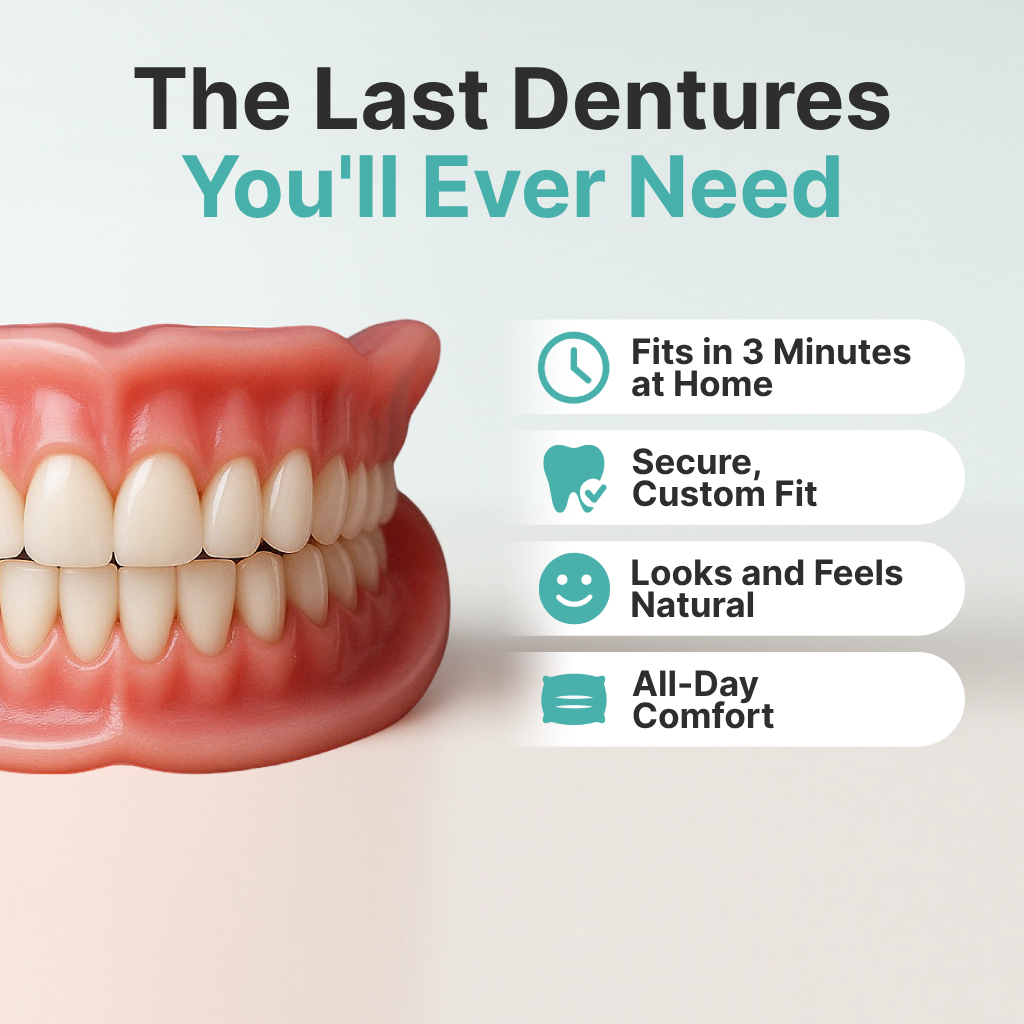 🎅CHRISTMAS HOT SALE-🏆Ends Today: 70% OFF! 🦷 Tiworld™ Custom-Fit Fully Functional Dentures for a More Confident Smile!