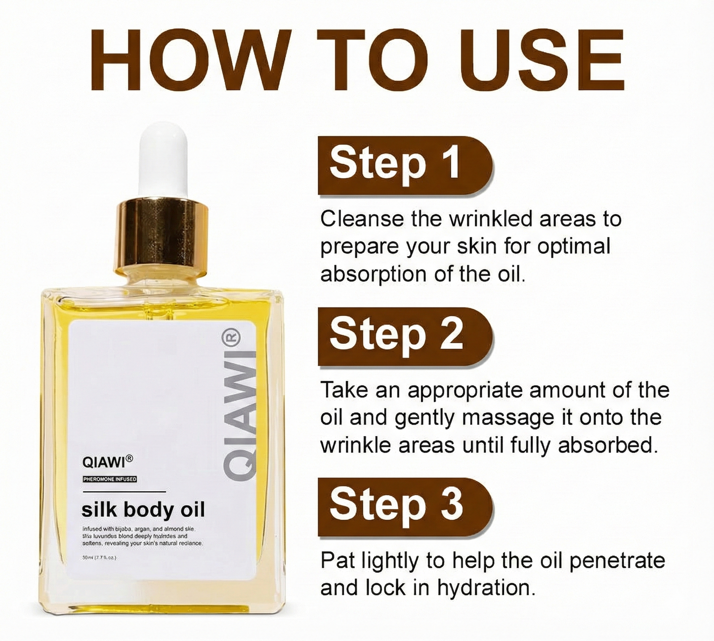 QIAWI® Silk Body Oil-Deep Hydration & Firming for Dry Skin