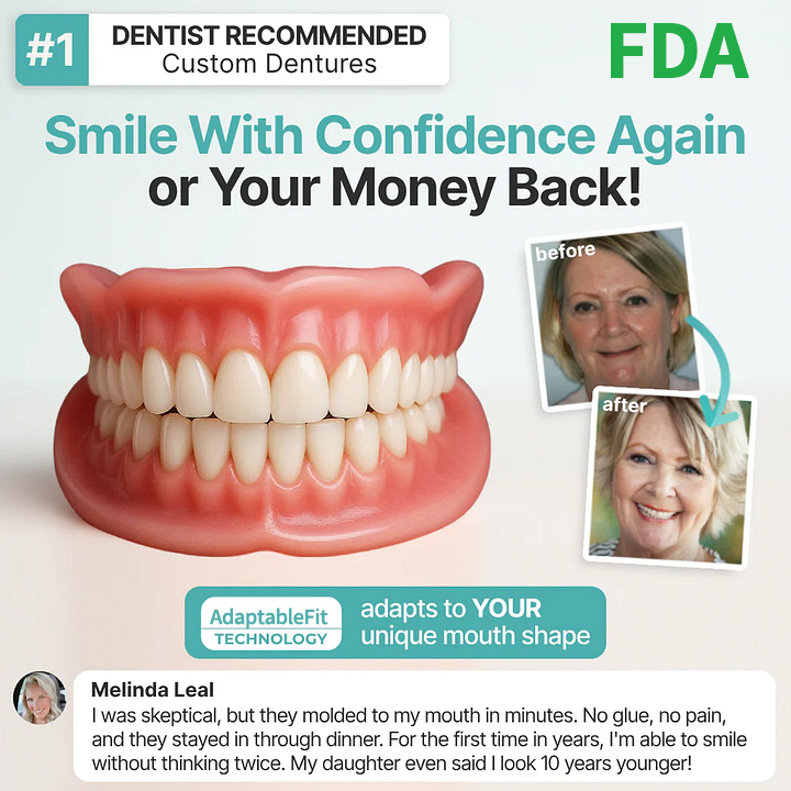 🎅CHRISTMAS HOT SALE-🏆Ends Today: 70% OFF! 🦷 Tiworld™ Custom-Fit Fully Functional Dentures for a More Confident Smile!