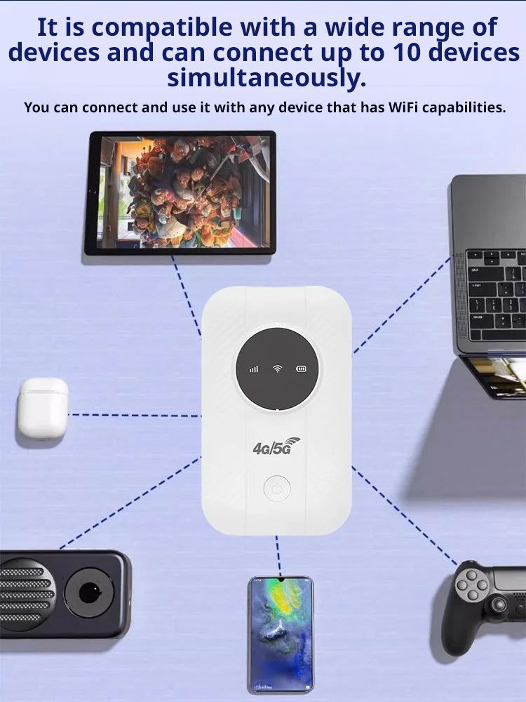 🔥【Available worldwide】5G wireless portable WiFi, unlimited data for life✅2025 sales No. 1, Lifetime free internet access!