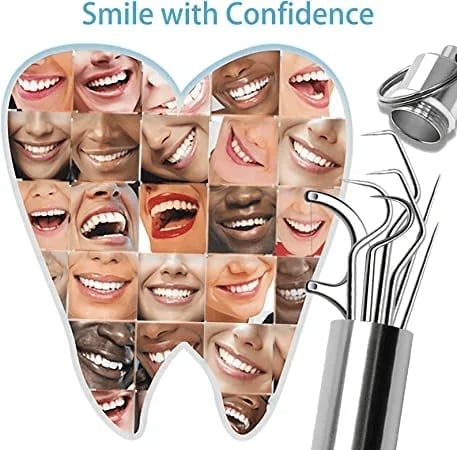 🔥Last Day Sale 49%OFF🎁Stainless Steel Toothpick Set 7pcs Reusable