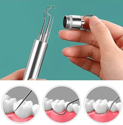 🔥Last Day Sale 49%OFF🎁Stainless Steel Toothpick Set 7pcs Reusable
